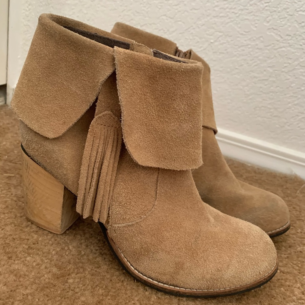 Tan booties